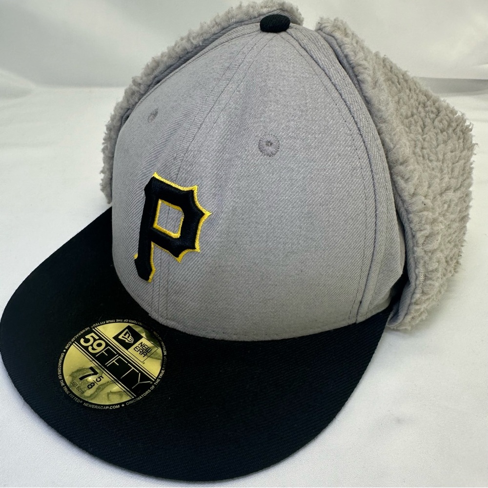 NEW ERA 59FIFTY PITTSBURGH PIRATES HAT-GRAY, BLACK Winter Pittsburgh‎ Pirate Hat